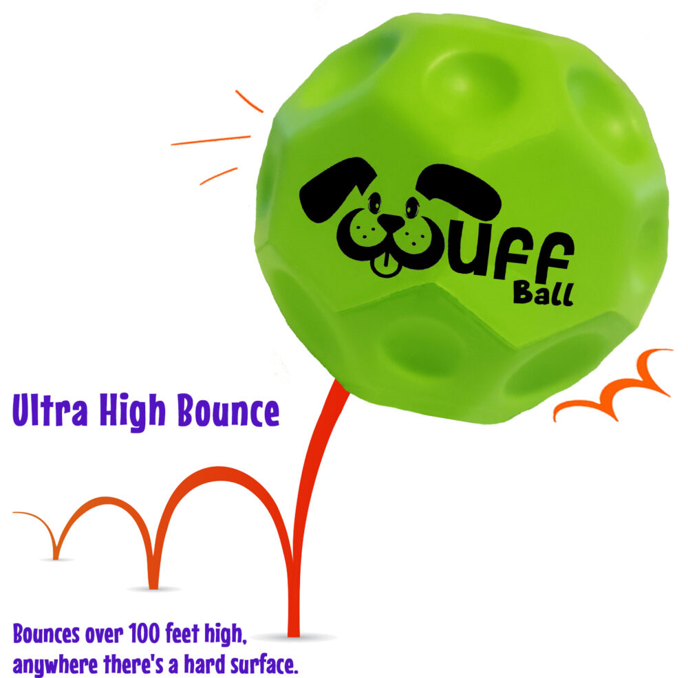 Wuff Ball | Green - Dog Ball With Ultra High Bounce