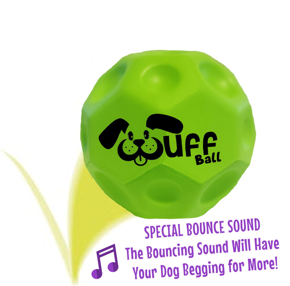 Wuff Ball | Green - Dog Ball With Special Bounce Sound