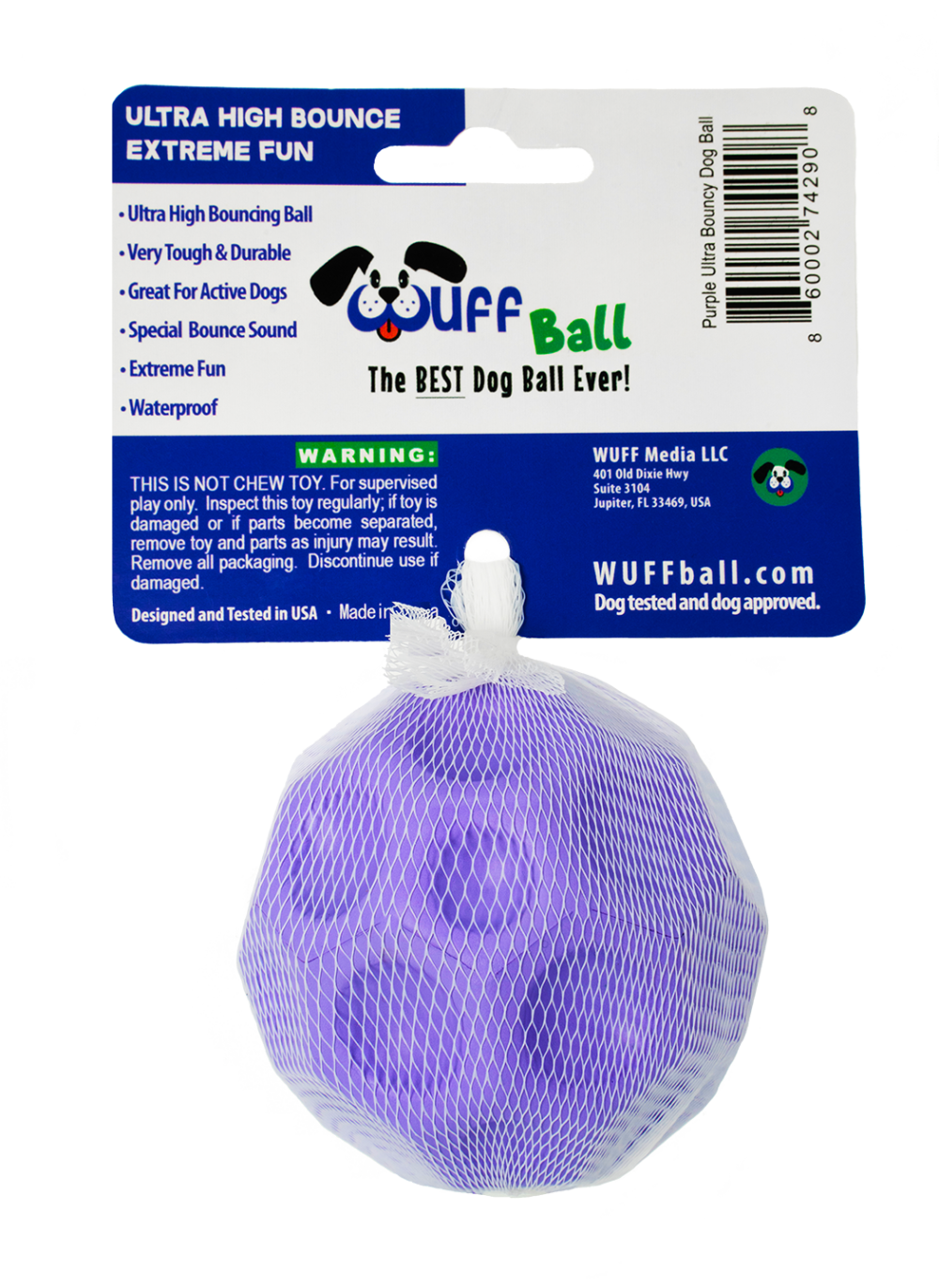 Wuff Ball | Purple - The Best Dog Ball Ever!